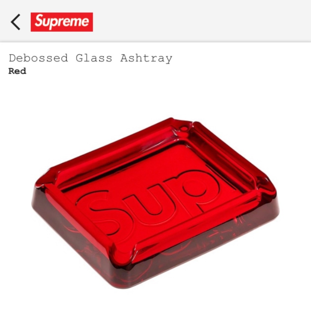 Supreme Debossed Glass Ashtray SS11